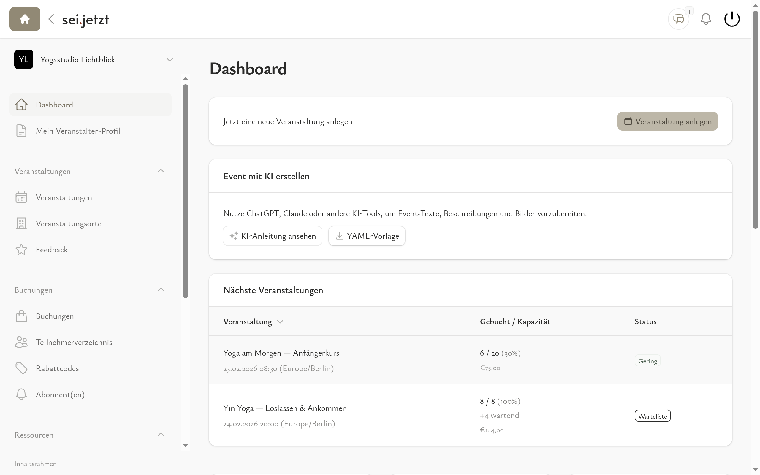 Kein Interesse geht verloren.