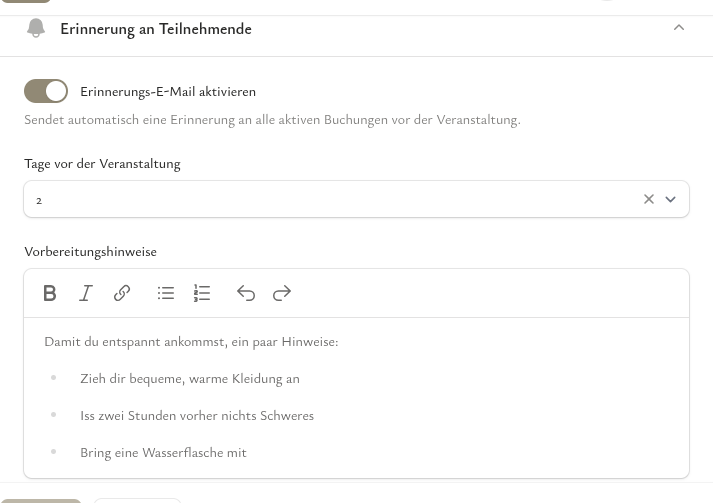 Einmal einstellen, läuft von allein
