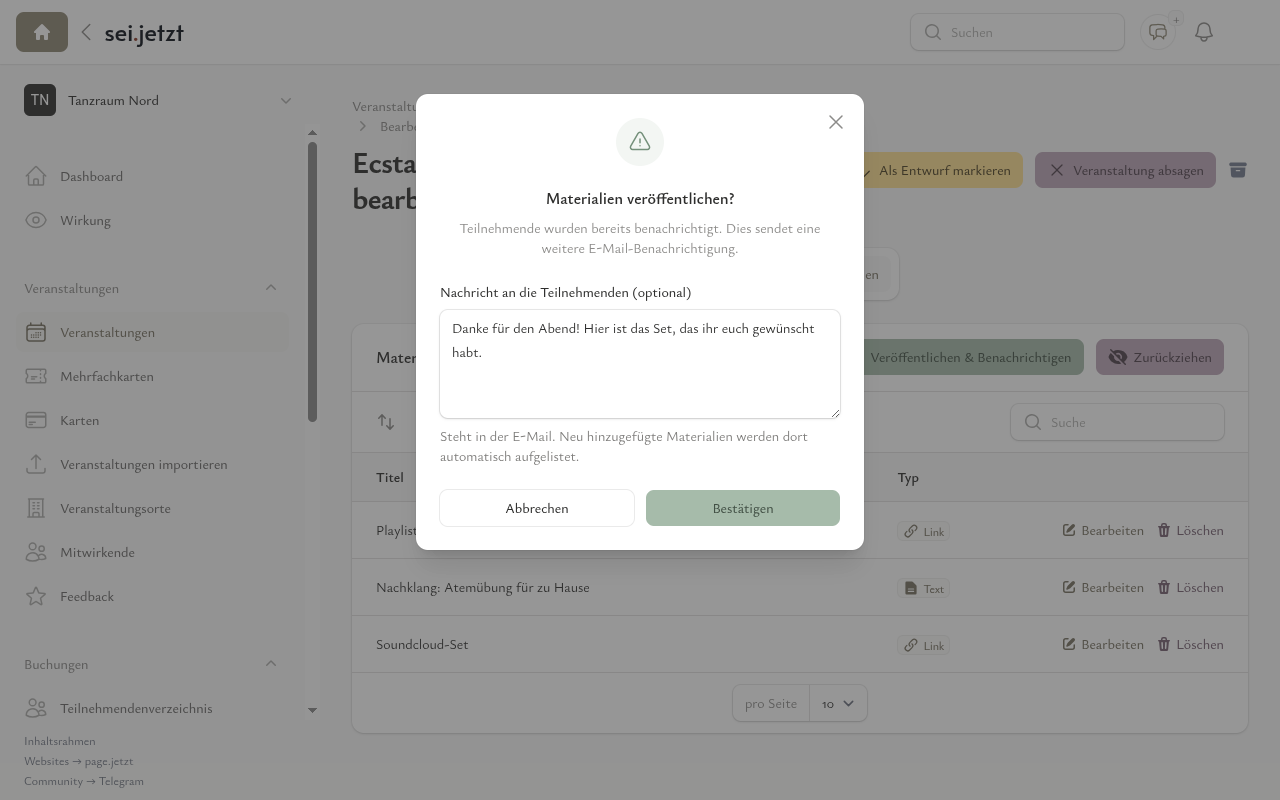 Nach dem Kurs ist vor dem Üben.