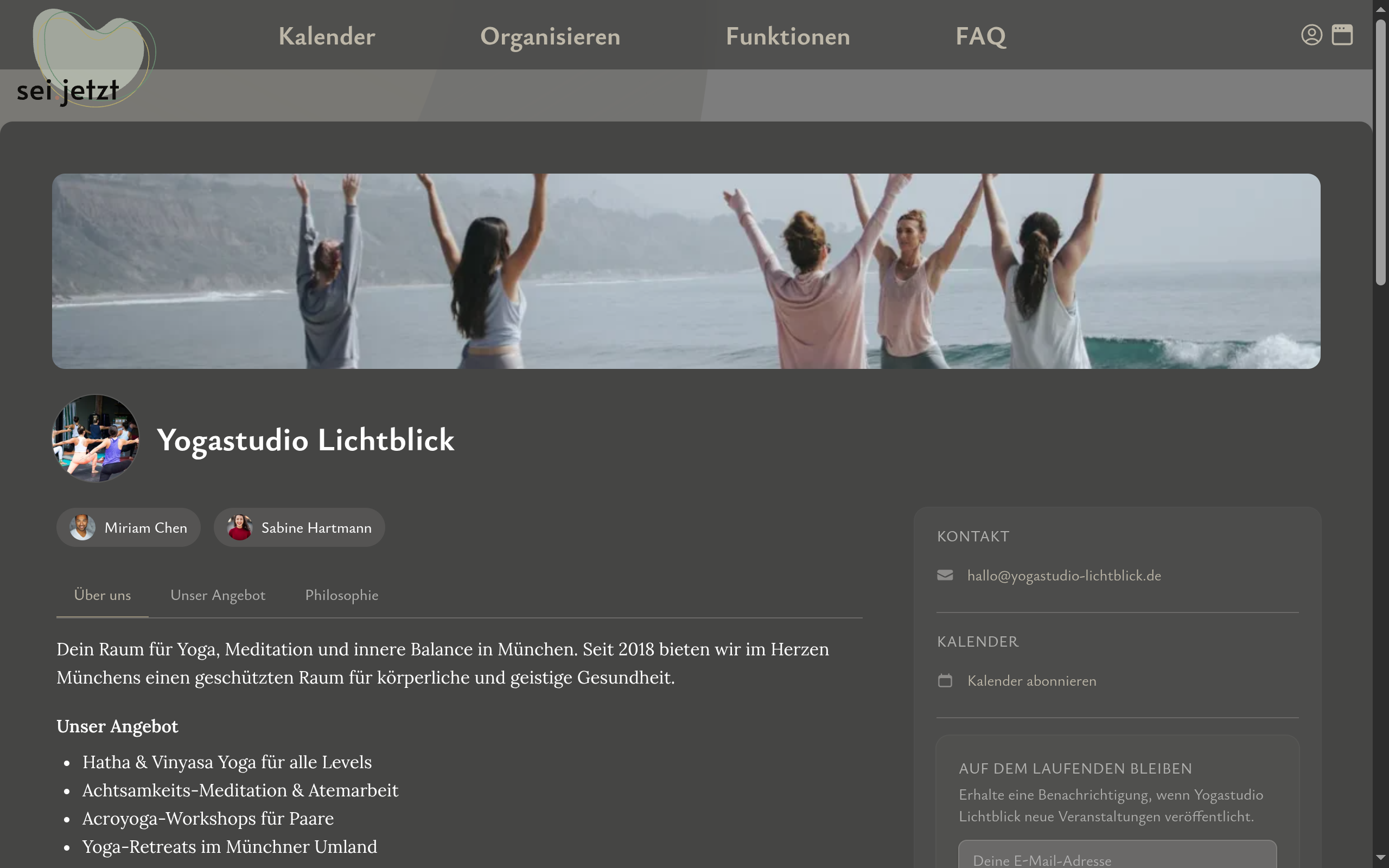 Deine Events im Kalender deiner Teilnehmenden.