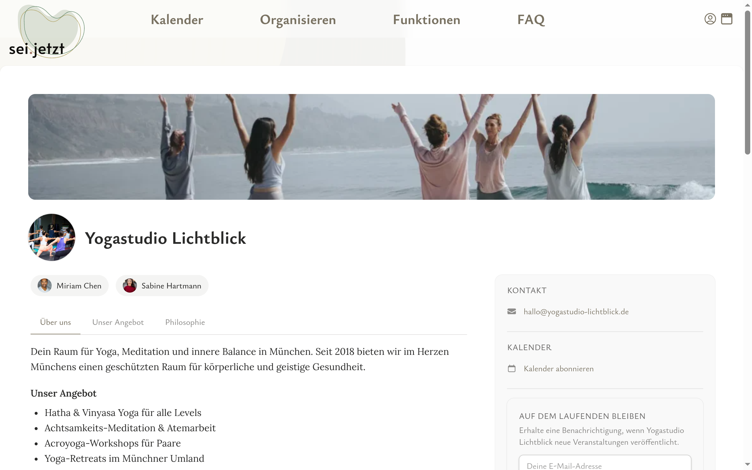 Deine Events im Kalender deiner Teilnehmenden.