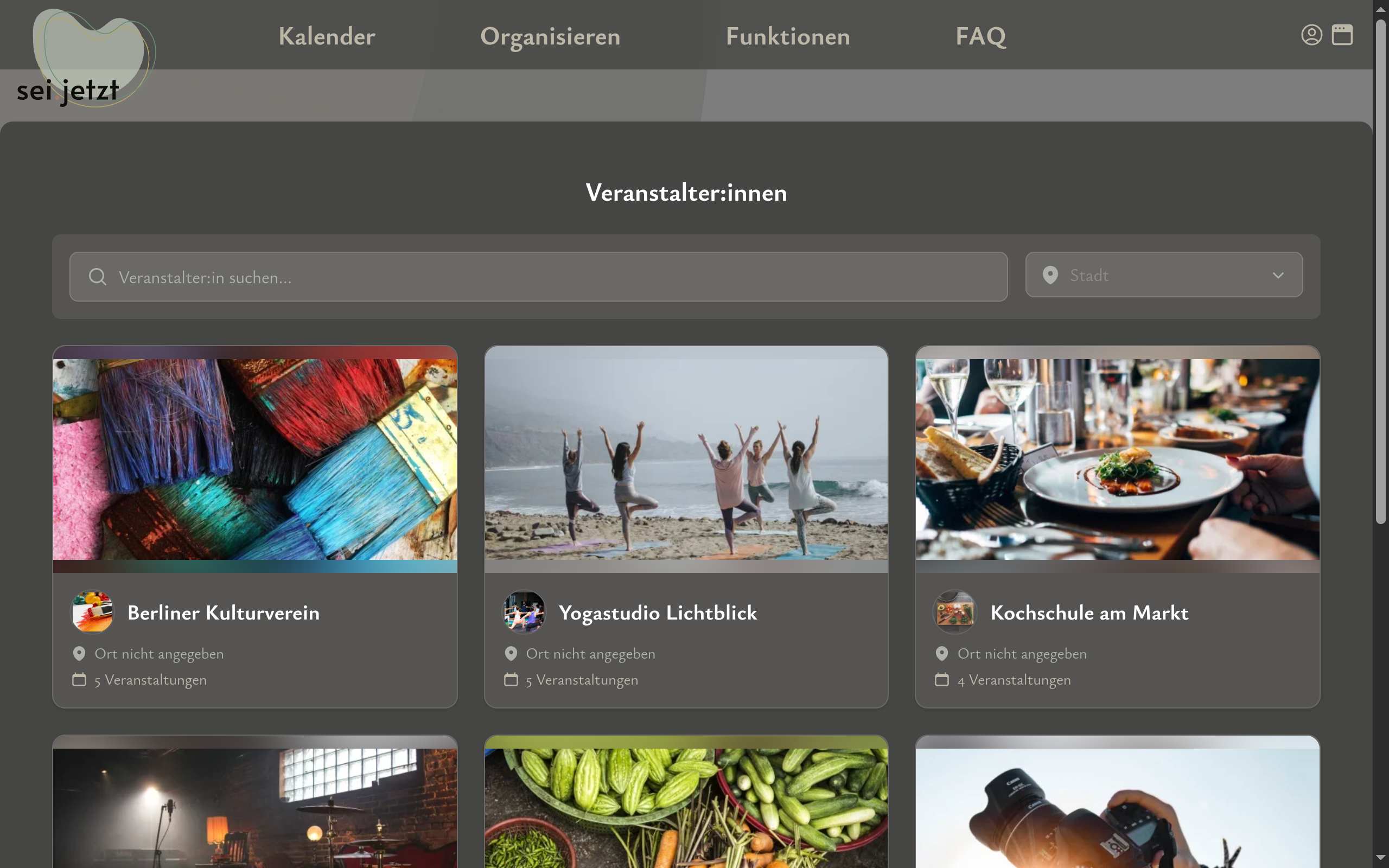 Veranstalter:innen entdecken
