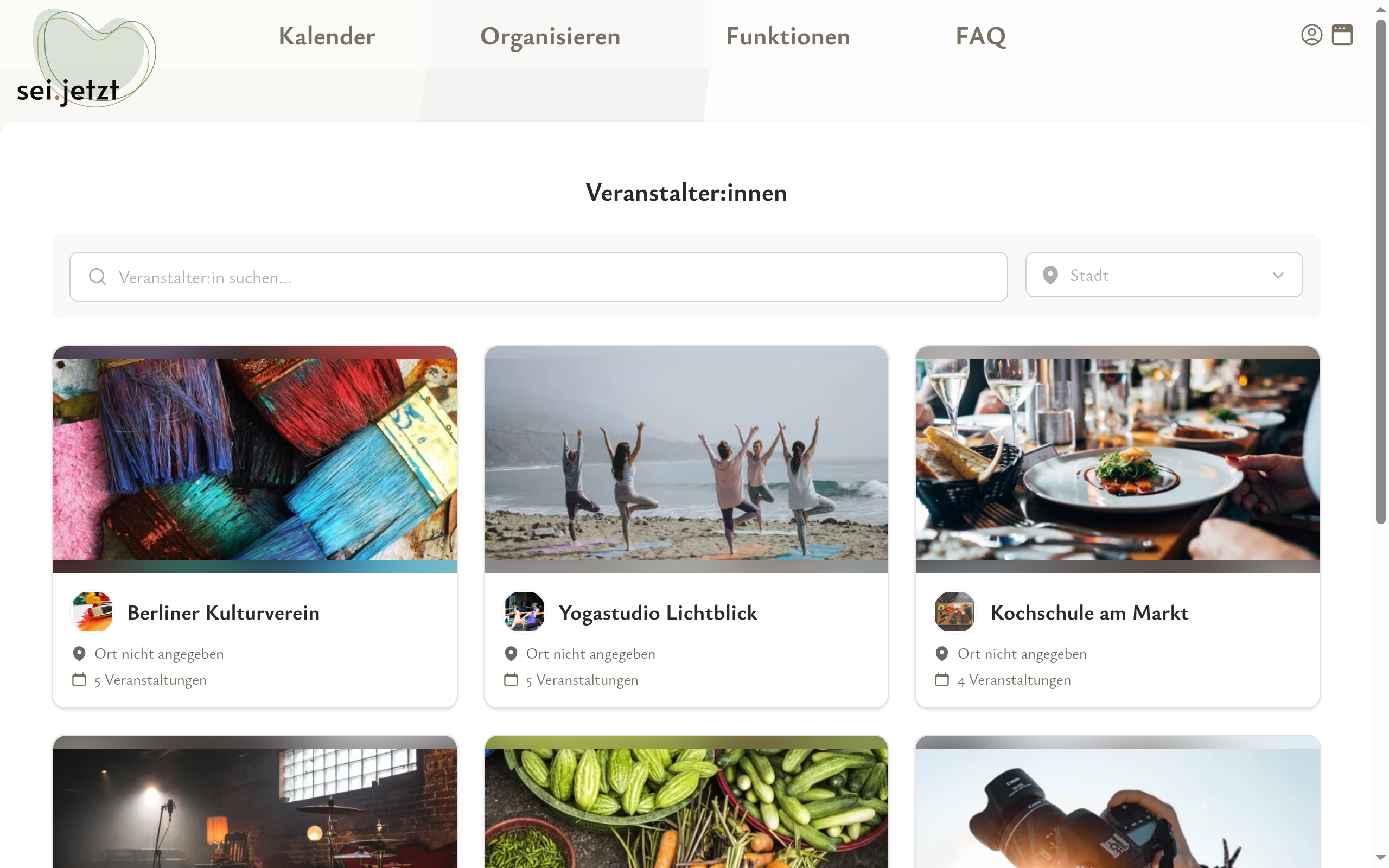 Veranstalter:innen entdecken