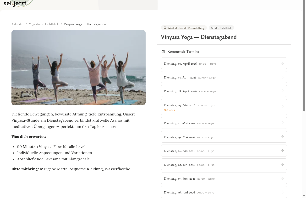 Einmal einrichten, immer wiederkehren.