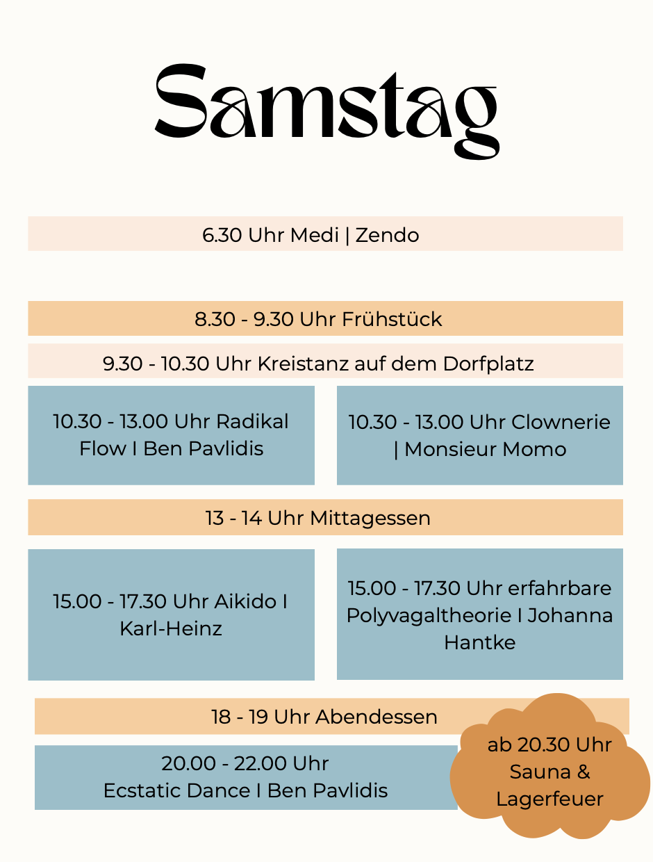 Bittken Bewegen Programm Samstag
