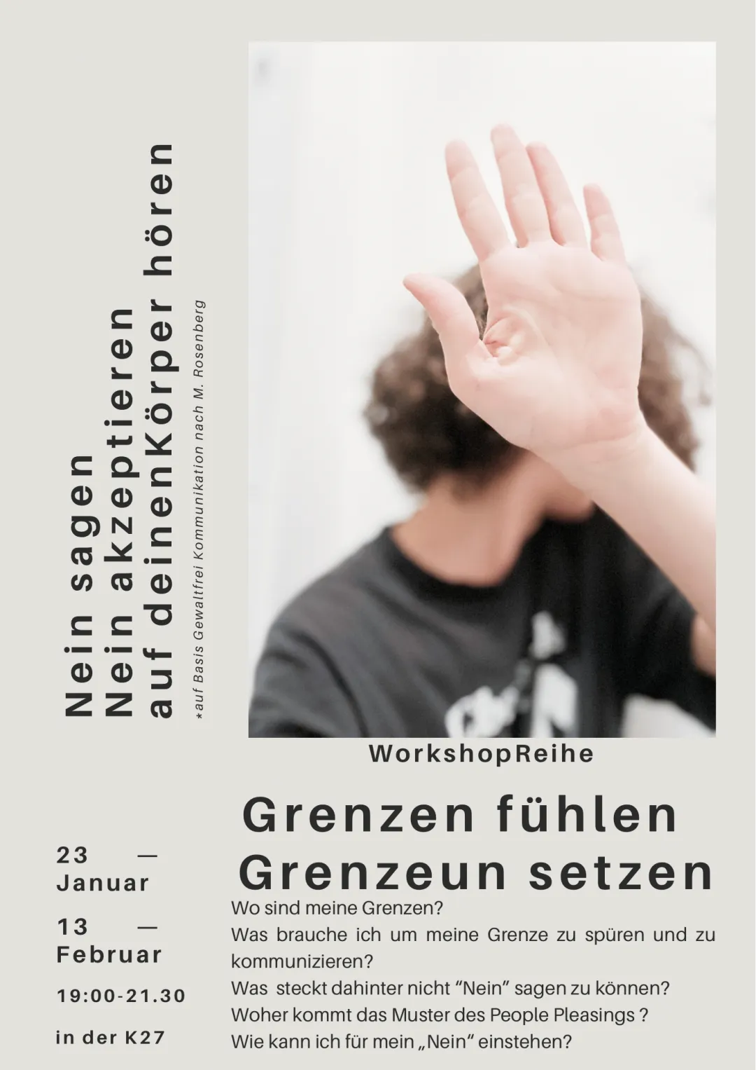 Grenzen fühlen. Grenzen setzen  