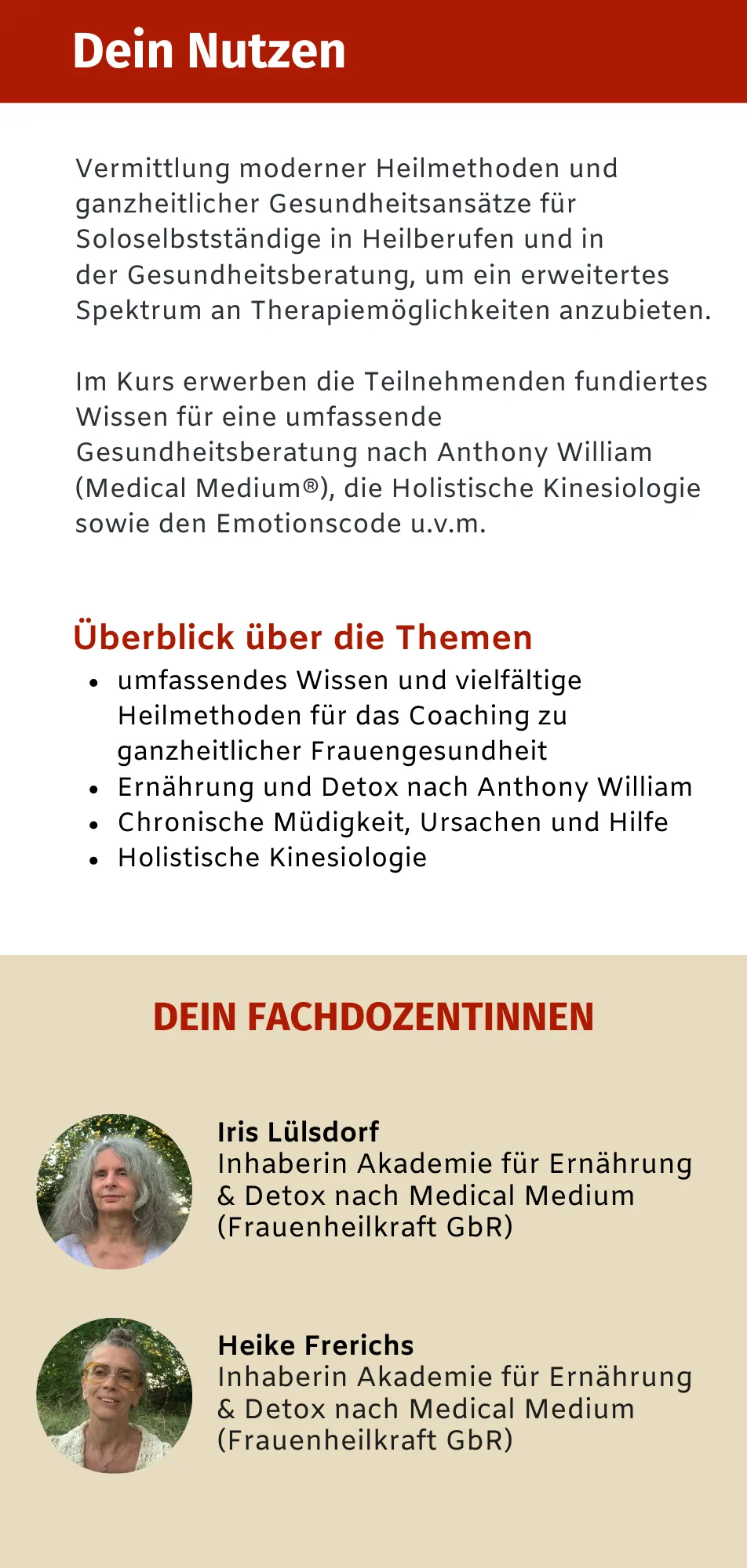 Kurs: Heilmethoden, ganzheitliche Gesundheitsansätze und Therapiemöglichkeiten