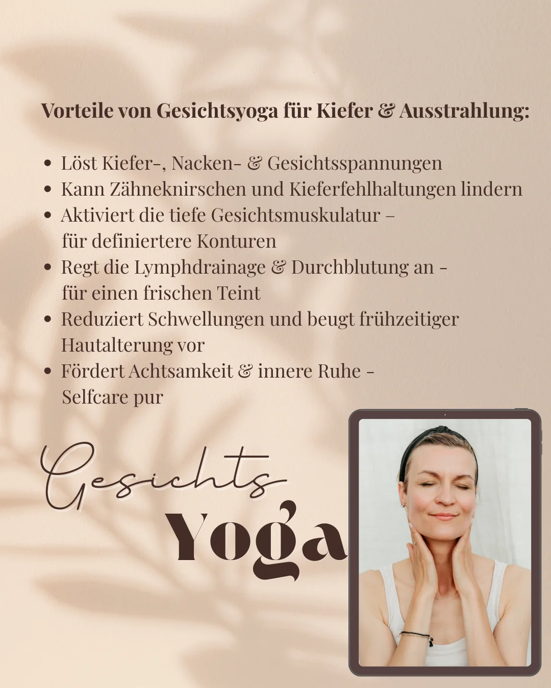 Face Yoga  - Workshop für ein entspanntes Gesicht und Kiefer