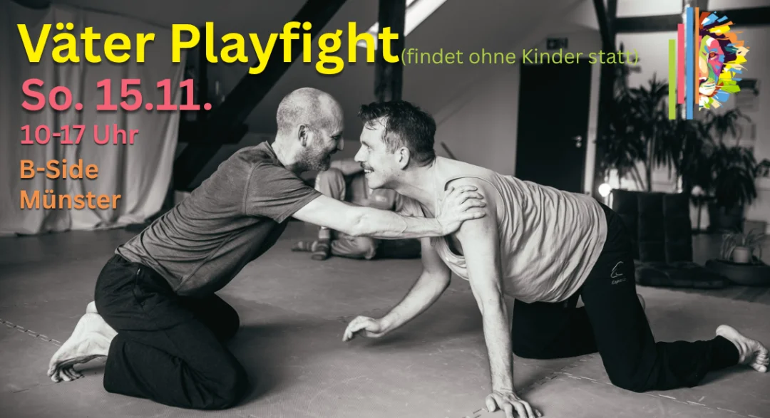 Väter Playfight (findet ohne Kinder statt)