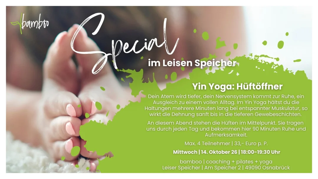 Special im Leisen Speicher | Yin Yoga: Hüftöffner