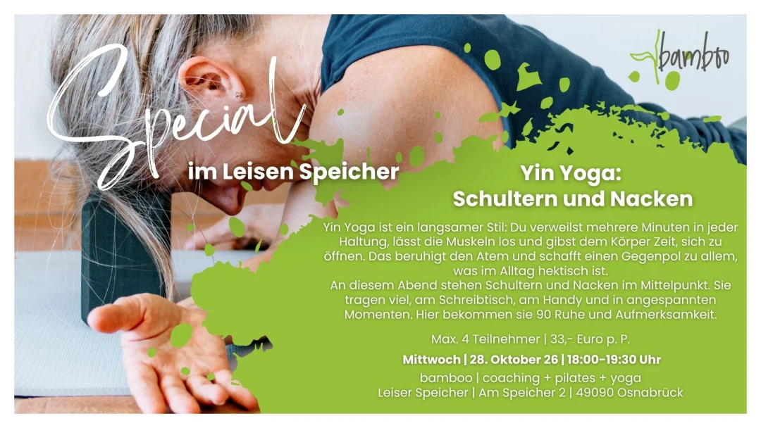 Special im Leisen Speicher | Yin Yoga: Schultern und Nacken