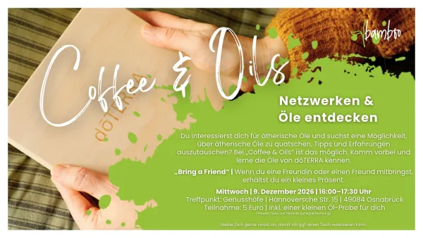 Coffee & Oils im Dezember